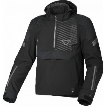 Macna Chaqueta de Moto Traffiq Negra Impermeable Textil para Motocicletas (Tamaño L)