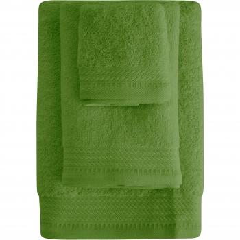 Eiffel Textile Juego de Toallas Calidad Rizo 400 gr, Algodón Egipcio 100%, Hoja, 1x Baño 1x Lavabo 1x Tocador, 3 Unidades