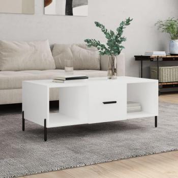 Mesa de centro blanca 102x50x40 cm en madera multicapa