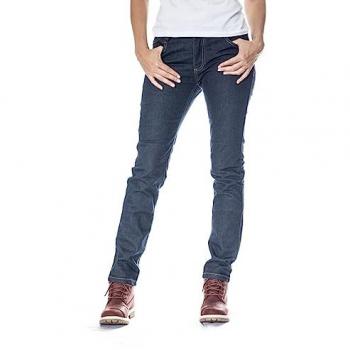 Ixon Pantalones de Moto para Mujer Maddie Crudo Oscuro, Jeans de motocicleta para dama, color azul oscuro, talla 36, con lavado oscuro