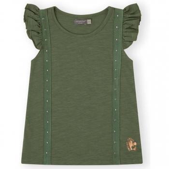 CAMISETA NIÑA CON VOLANTES EN PUNTO FLAMÉ