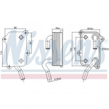 Enfriador de aceite NISSENS 91317 para aceite del motor