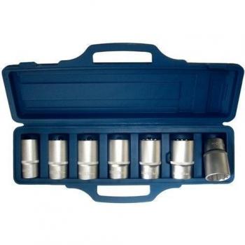 7 x larga 12 cantos llaves vaso Tornillo Llave vaso dentado, 27 - 36 mm de acero cromo vanadio