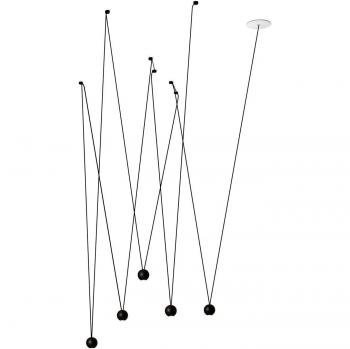 Punto Aluminio Negro Colgante 120 Cm con características de diseño moderno, acabado en aluminio negro, instalación colgante, longitud de 120 cm, ideal para iluminación decorativa y funcional