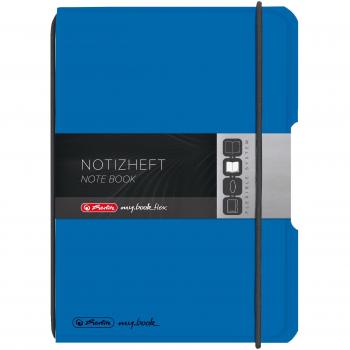 Cuaderno Herlitz my.book flex A6, 40 hojas, cubierta de PP, cuadrícula azul
