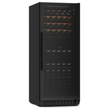 Refrigerador de vino empotrable Klarstein Velaire | Moderno, elegante | Protección UV | Doble zona | 122 botellas
