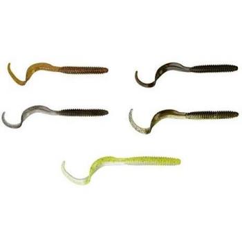 Savage Gear Vinilo Rib Worm - 9CM - Paquete DE 10 - by 10, Blue Glitter, 02, 9