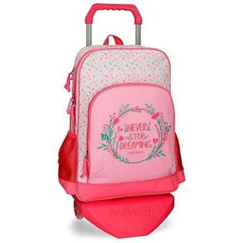Movom Never Stop Mochila Doble Compartimento con Carro Rosa 32x45x15 cms Poliéster 25.02L