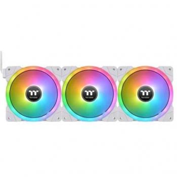 Thermaltake SWAFAN EX12 RGB PC Cooling Fan TT Premium Edition 120mm White Pack of 3