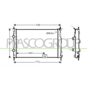 Radiador de Refrigeración del Motor PRASCO DS710R005