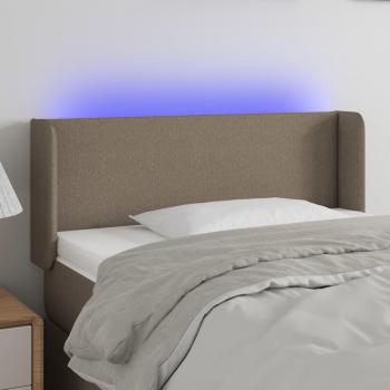 Cabecero con LED de Tela Gris Taupe 83x16x78/88 cm