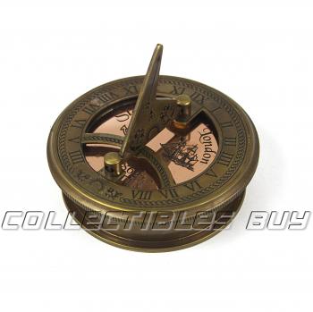 Marino Stanley Londres náutico reloj de sol colección Vintage brújula con tapa de envejecido Regalos
