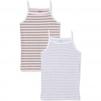 NAME IT Nkfstrap Top 2p Mel Noos, Camiseta sin Mangas para Niñas, Multicolor