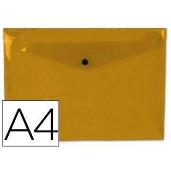 Liderpapel Carpeta  Dossier Broche 44051 Polipropileno Din A4 Naranja Transparente 50 Hojas