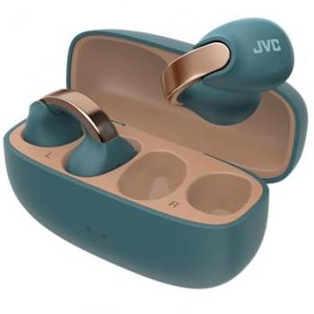 Auriculares Bluetooth JVC HA-NP1T Azul - Inalámbricos, 24h de Batería, Carga Rápida, Oreja Abierta, Ligeros, Resistentes al Agua IPX4 y Control