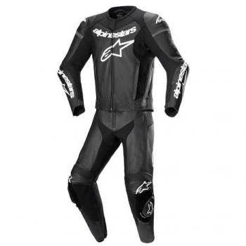 Alpinestars Mono de Cuero GP Force Lurv 2 PC Negro - Traje de cuero de moto de dos piezas, perforado, color negro, talla 54