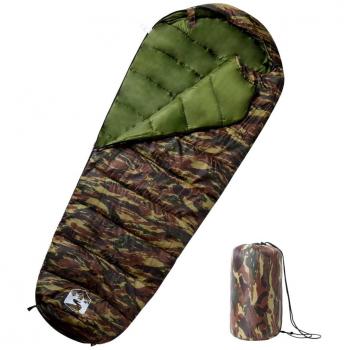 Saco de dormir tipo momia de camping para adultos 3 estaciones en colores navy and blue, camuflaje, negro y rojo