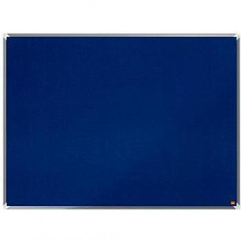 Tablero de Anuncios Premium Plus de Fieltro Azul 120 x 90 cm