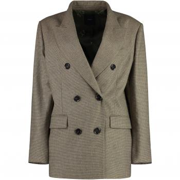 Multicolor Double-Breasted Wool Viscose Blazer for Women