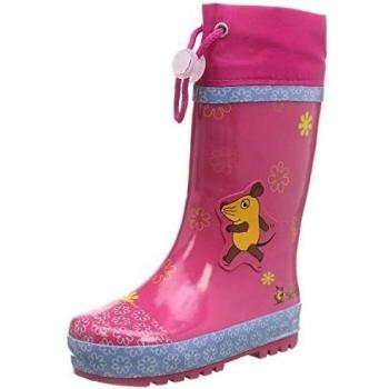 PlayshoesRegenstiefel Die MAUS Blümchen, Die Sendung mit der Maus - botas de goma sin forro con caña media Niñas
, color Rosa, talla 34/35