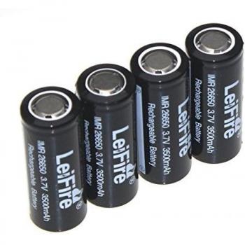4pcs 26650 3.7 V batería de iones de litio