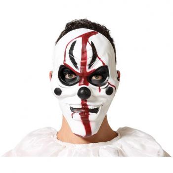 Máscara de Payaso Blanco y Negro Tenebroso