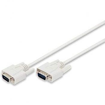 Cable de conexión en serie DIGITUS - D-Sub 9 a D-Sub 9 - De enchufe a enchufe - 3.0m - RS-232 - RS-485 - Beige