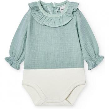 BABIDÚ - Pack de 2 bodys cuello volante bambula