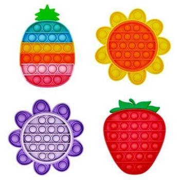 Pop it Fidget Toy - Push Pop it Antiestres Niños - Push Pop Bubble Fidget Juguetes Antiestres - Sensorial Herramientas Para Aliviar el Estrés y la Ansiedad - Con Llavero Fidget Pop de regalo