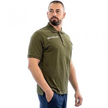 Givova Summer Cotton Pique Polo Shirt - Unisex, Olive Green, 3XL