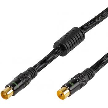Conector de Antena Vivanco con Ferrita Coaxial Plug 110dB Modelo 43900