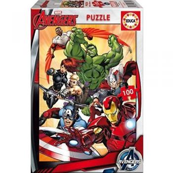 Puzzles Educa - Puzzle con diseño Avengers, 100 Piezas
