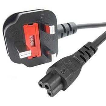 StarTech.com 1m Laptop Power Cord - UK Plug to C5 Clover Leaf - BS-1363 to IEC 320 C5 Power Cable