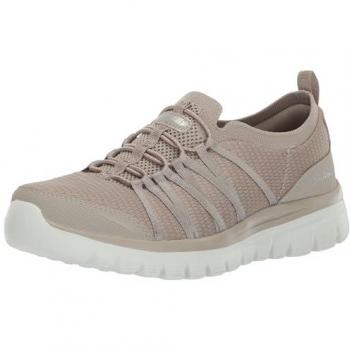 Skechers Graceful Soft Soul Women's Slip-On Sneakers with Memory Foam in Beige/Taupe - Size 40 EU