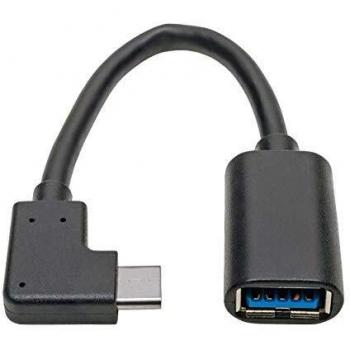 Adaptador USB-C a USB-A en ángulo recto Tripp Lite 6 pulgadas, USB 3.1 Gen 1, compatible con Thunderbolt 3