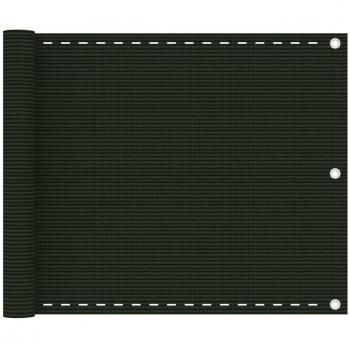 Toldo para balcón HDPE verde oscuro 75x400 cm