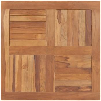 Solid Teak Wood Square Table Top 80x80x2.5 cm