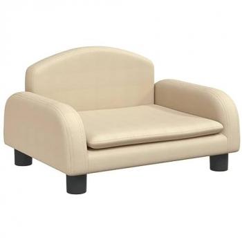 Cama para perros de tela crema 50x40x30 cm Vidaxl