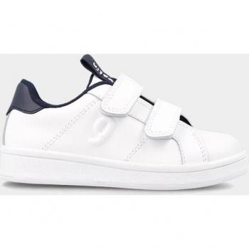 Garvalín - Zapatillas deportivas flexibles para niños con doble cierre adherente, color blanco