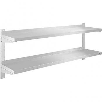 Estante de pared metálico ROYAL CATERING - 2 baldas - 140 cm
