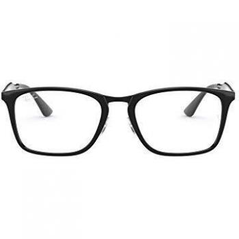 Ray-Ban 0Rx7131, Monturas de Gafas para Hombre, Shiny Black, 55
