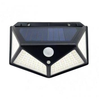 Aplique Solar 6000K Kira Negro 450lm con Sensor Movimiento y Crepuscular