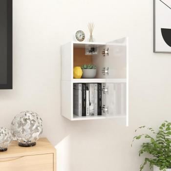 Mueble de salón para TV vidaXL, 2 unidades, dimensiones 30,5x30x30 cm, color blanco brillo
