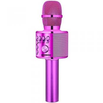 Micrófono de Karaoke Bluetooth, BONAOK Máquina de Karaoke Inalámbrica Portátil 3 en 1 para Niños, Altavoz de Mano de Karaoke MIC, Micrófono para Casa Cantar, Compatible con iPhone/Android/PC