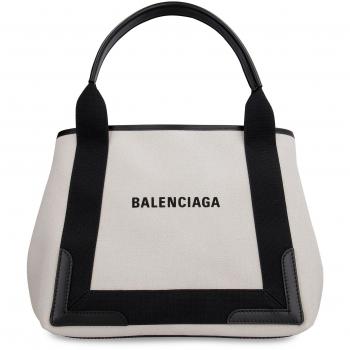 Balenciaga Women's Navy Cabas Small Tote Bag in Panna | 3399332HH3N Color 9260