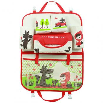 HomDSim Organizador de Asiento de Coche con diseño de Dibujos Animados, Bolsas de Almacenamiento para Colgar, Organizador de Coche, Organizador para niños