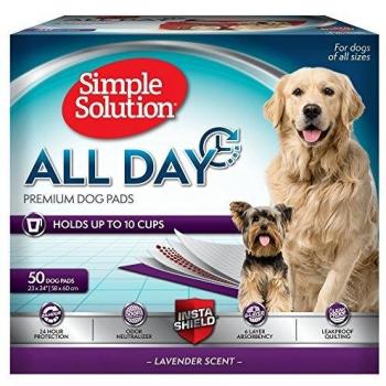 Simple Solution Premium Dog and Puppy Training Pads, Pack of 50