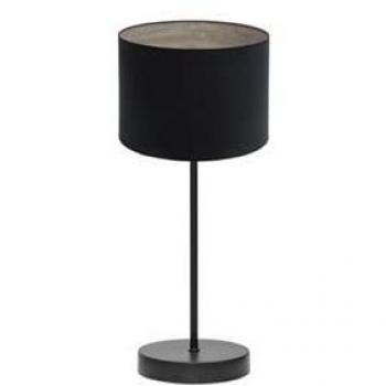Lámpara de Mesa Sobremesa Tania 1xe14 Negro y Madera Gris - Diseño Elegante 42x17x17 cm