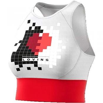 adidas Otr Crop Val Camiseta sin Mangas, Mujer, White/Scarlet, XL