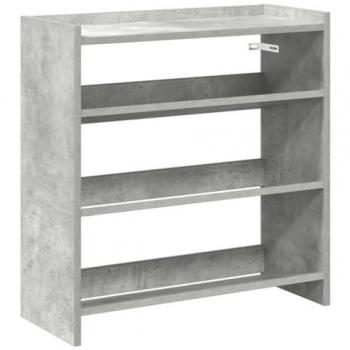 Mueble Zapatero de Madera Contrachapada Gris Hormigón 60x25x62 cm